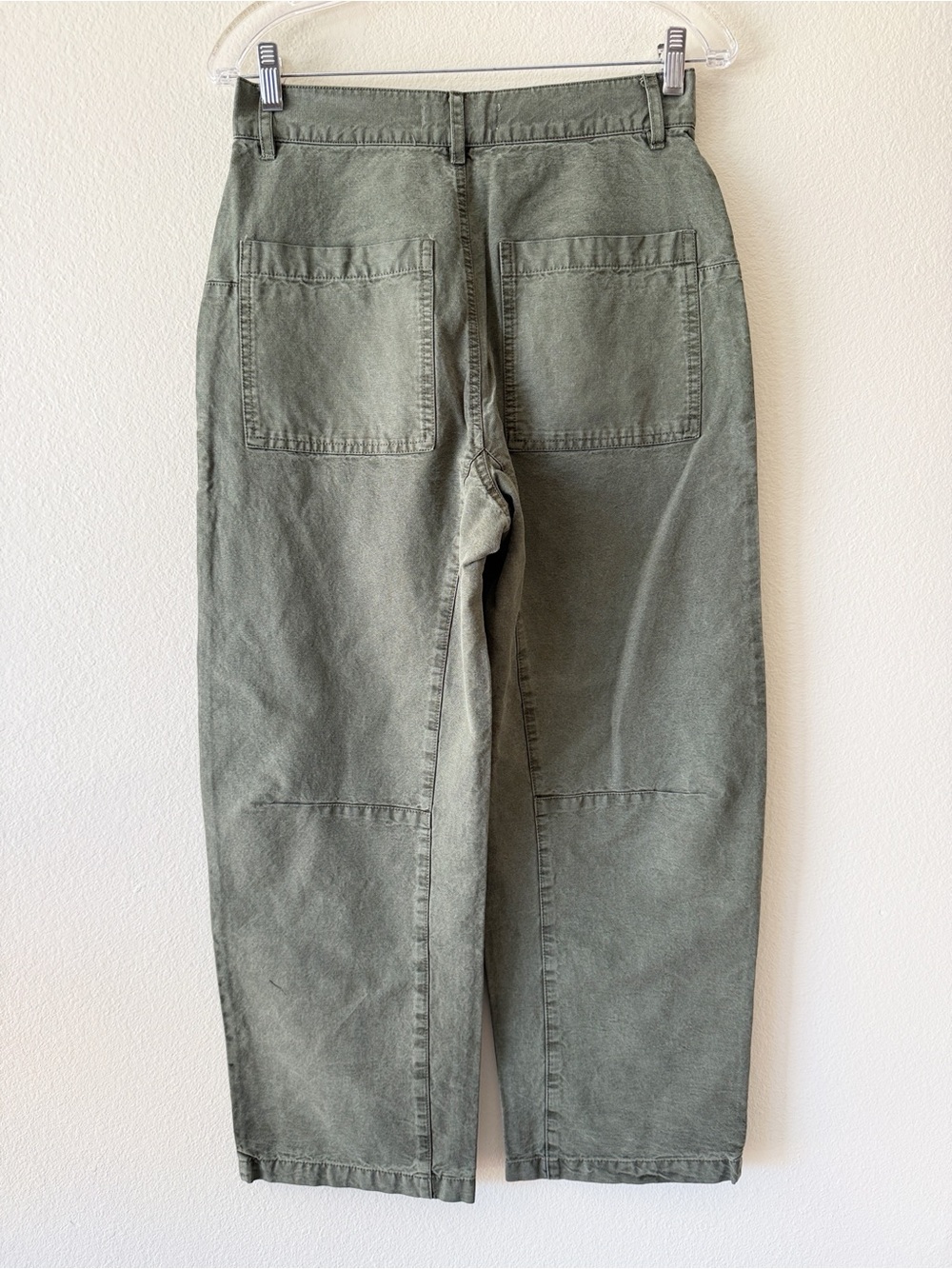 Lucky Brand Barrel Leg Balloon Olive Green Pants - Picture 5 of 8